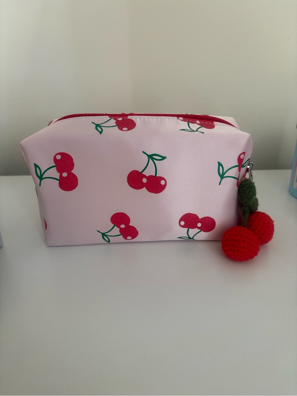 Pink Cherry Cosmetic Pouch With Free Items